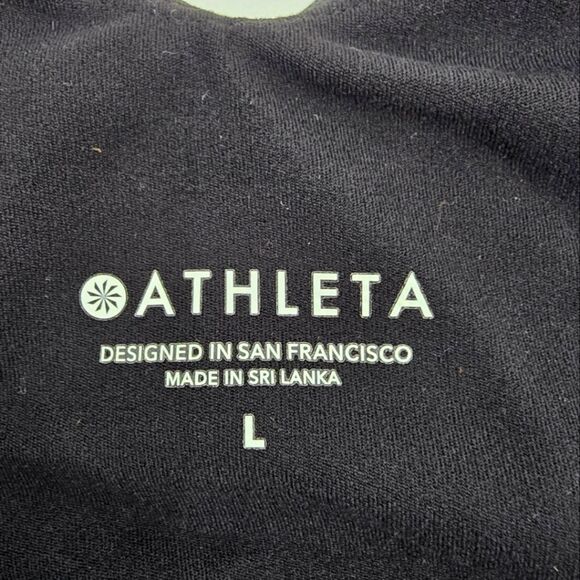 Athleta Black Sport Bra Crop Top Size L - Picture 5 of 5